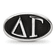 Sterling Silver LogoArt Delta Gama Oval Greek Letters Bead
