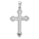 Rhodium Over 14k White Gold Diamond Cross Pendant