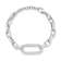 Sterling Statements Rhodium Over Sterling Silver Pave Oval Link Bracelet