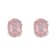 8x6mm Oval Rose Quartz Rhodium Over Sterling Silver Stud Earrings