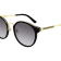 Gucci Black and Gold Tone Frame / Gray Gradient Lens Sunglasses