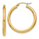 14k Yellow Gold Polished 1 3/16" Tube Hoop Earrings