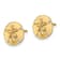 14k Yellow Gold 9.1mm Polished and Textured Mini Sand Dollar Stud Earrings