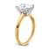 14K Yellow Gold With White Gold Accents 3 ct. D E F Pure Light Oval
Moissanite Solitaire Ring