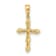 14k Yellow Gold Peridot and Diamond Cross Pendant