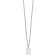 Rhodium Over Sterling Silver Cutout Letter H Initial Necklace