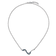 Rhodium Over Sterling Silver Crystal Fashion Wave 16.5 + 1 Inch
Extension Necklace