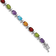 Rhodium Over 14k White Gold Rainbow Gemstone Bracelet