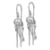 Rhodium Over Sterling Silver Polished Moveable Jellyfish Dangle Earrings