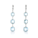 Sky Blue Cushion Topaz Sterling Silver Earrings 19ctw
