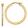 14k Yellow Gold 1" Polished Cubic Zirconia Large Hoop Earrings