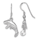 Rhodium Over Sterling Silver Polished Manatee Dangle Earrings