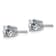 Rhodium Over 14K White Gold 1ct. 5.0mm Round G H I True Light Moissanite Earrings