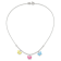 Sterling Silver Polished Enameled Three Butterfly Children's Necklace