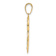 14K Two-tone Gold Diamond-Cut Fancy Hamsa Pendant