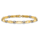 14k Yellow Gold and 14k White Gold 4.8mm Polished Fancy Link Bracelet