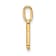 14K Yellow Gold Diamond Letter F Initial Pendant