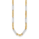 14K Two-tone Oval and Paperclip Link 16-inch Necklace
