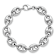 Rhodium Over Sterling Silver 11.8mm Puffed Mariner 7.5 Inch Chain Bracelet