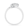 Trillion Aquamarine and White Topaz 2-Stone Rhodium Over Sterling Silver
Bypass Ring 1.22ctw