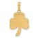 14K Yellow Gold Green Enameled Shamrock Pendant