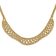 14K Yellow Gold Diamond-cut Braided Rope Chain Fancy Front Drape Necklace