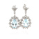 Aquamarine and Cubic Zirconia Rhodium Over Sterling Silver Center Design
Earrings 6.25ctw