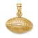 14k Yellow Gold 3D Polished and Textured Football pendant