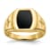 10K Yellow Gold Onyx and 0.01ct Diamond Men's Cross Ring