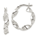Sterling Silver Twisted 4x22mm Hoop Earrings