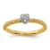 14K Yellow Gold Over Sterling Silver Diamond Stackable Expressions Heart
Ring 0.02ctw