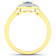 0.86ctw Blue Aquamarine and Diamond 14K Yellow Gold Halo Ring