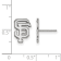 Rhodium Over Sterling Silver MLB LogoArt San Francisco Giants Post Earrings
