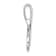 Rhodium Over Sterling Silver Polished Enameled Whale's Tail Pendant