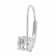 White Cubic Zirconia 14k White Gold Earrings With Velvet Gift Box 1.00ctw