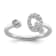 Rhodium Over 14K White Gold Lab Grown Diamond VS/SI GH, Initial Q
Adjustable Ring