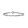 White Cubic Zirconia Platinum Over Sterling Silver Tennis Bracelet 17.50ctw