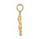 14k Yellow Gold Satin and Diamond-Cut Open-Backed Palm Trees Pendant