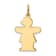 14k Yellow Gold Satin Girl with Bow on Left Charm
