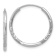 Rhodium Over 14k White Gold Diamond-Cut 5/8" Endless Hoop Earrings