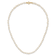 14k Yellow Gold 3-4mm White Near Round Freshwater Cultured Pearl 16 Inch Necklace