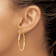 14k Yellow Gold Diamond-Cut 1 3/8" Round Tube Hoop Earrings