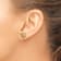 14K Yellow Gold and 14K Rose Gold Polished and Textured Floral in Heart
Stud Earrings