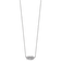 Rhodium Over Sterling Silver Polished Cubic Zirconia Leaf Necklace