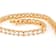 Lab-Created White Sapphire Tennis Bracelet In Rose Gold Over Brass