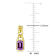 Amethyst 14K Yellow Gold Earrings 0.60ctw