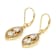 Diamond Simulant Pear And White Zircon Dangle Earrings In 18K Gold Over
Sterling Silver 2.95ctw
