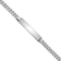 Rhodium Over 14k White Gold Flat Curb Link ID Bracelet