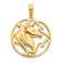 14k Yellow Gold Polished Unicorn Pendant