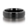 ORION Flat Black Tungsten Ring with Brushed Raised Center and Polished
Step Edges 6mm